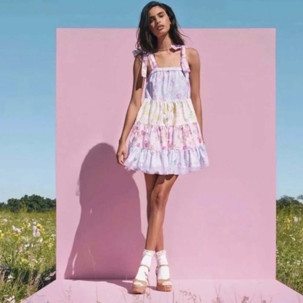 🎉HP🎉 LOVESHACKFANCY x Target Jeanne Floral Dress - Picture 6 of 8